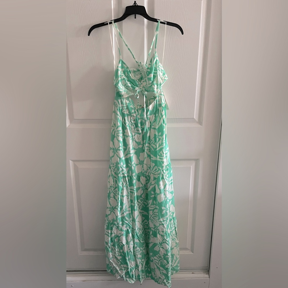 Rip Curl Sun To Sea Maxi Dress Tropical Green - Picture 7 of 10